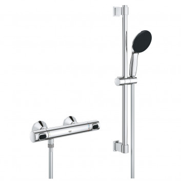 Batéria sprchová s termostatom Grohe Grohtherm 800, na stěnu, so sprchovým systemom, chróm