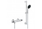 Batéria sprchová s termostatom Grohe Grohtherm 800, na stěnu, so sprchovým systemom, chróm