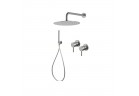 Sprchový set Vema Tiber Steel, podomietkový, Horná sprcha 30cm - nerez inox