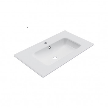 Umývadlo na postavenie na dosku Excellent Rima 2.0, 60x40cm, bez prepadu, otvor na batériu, śnieżnobiały