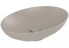Umývadlo na postavenie na dosku Villeroy & Boch Loop & Friends, 56x38cm, Oválna, z prepadom - Almond CeramicPlus