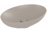 Umývadlo na postavenie na dosku Villeroy & Boch Loop & Friends, 56x38cm, Oválna, z prepadom, Stone White CeramicPlus