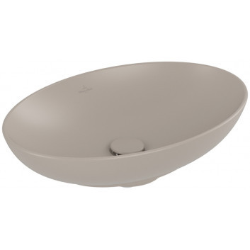 Umývadlo na postavenie na dosku Villeroy & Boch Loop & Friends, 56x38cm, Oválna, z prepadom, Stone White CeramicPlus