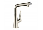 Drezová batéria Hansgrohe Metris Select M71, páková 320, 1jet - brúsená oceľ finish