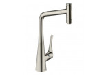 Drezová batéria Hansgrohe Metris Select M71, páková 320, 1jet - brúsená oceľ finish