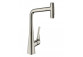 Drezová batéria Hansgrohe Metris Select M71, páková 320, 1jet - brúsená oceľ finish