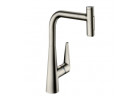 Drezová batéria Hansgrohe Talis Select M51, páková 300, výsuvná sprcha, 2jet, sBox - brúsená oceľ finish