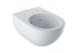 Misa wc Geberit Acanto Závěsná 53x35 cm, lievikový, skryté mocowania, TurboFlush, S povrchom KeraTect - biela