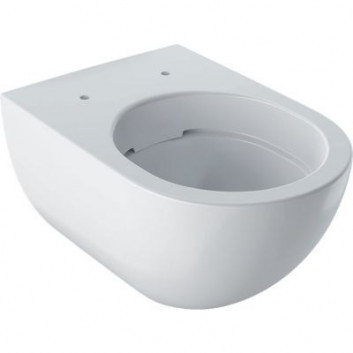 Misa wc Geberit Acanto Závěsná 53x35 cm, lievikový, skryté mocowania, TurboFlush, S povrchom KeraTect - biela