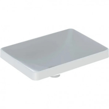 Geberit Variform Zápustné umývadlo, obdĺžniková, 55cm, bez prepadu, bez otvoru pre batériu