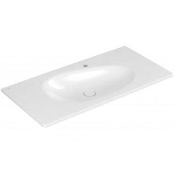 Závesný bidet Villeroy&Boch Antao, 56x37 cm, s jedným ventilom, S povrchom CeramicPlus - biely