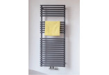 Radiátor Zehnder Charleston Bar 149,2 x 48,5 cm, verzia 2-stĺpcová, z chromovaným držiakom na ručníky - biely