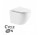 Závesné wc Laveo Desna CycleOn 2.0, skrátené 49x36 cm, bezkołnierzowa, wirowa s pozvoľným sklápaním sedadlo Slim - biela