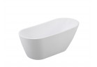 Vaňa voľne stojaca Besco Melody 150x80 cm Oválna biela, maskownica syfonu z prepadom biela