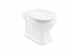 Misa WC Roca Carmen Rimless do kompaktu 67x37cm odtok dvojitý, Superglaze, biely