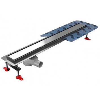 Žľab Wiper New Premium Revers s prírubou, 80 cm, sifón drop 35 - szlif