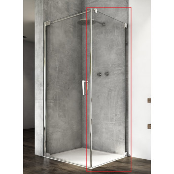 Lietacie dvere Ronal Cadura krídlové z profilem przyściennym CA1C, 80x200 cm, ľavé - sklo číre, profil chróm/strieborná lesklá