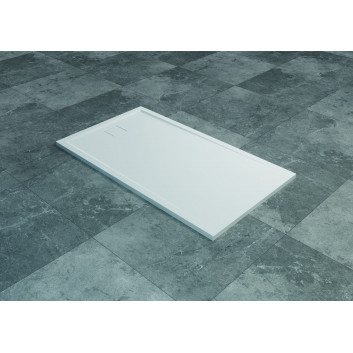 Sprchová vanička z konglomerátu SanSwiss Livada W20AS pravouhlý 110x80 cm - biely