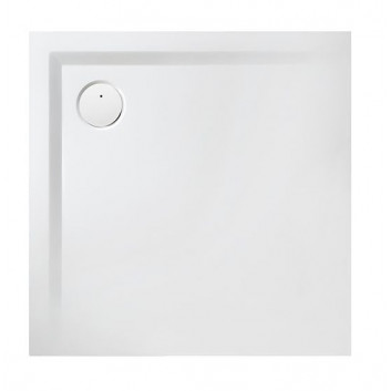 Štvorcová sprchová vanička Sanplast B-M/SPACE S 90x90x1,5 biew, odlew minerálny - biely