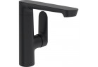 Umyvadlová batéria HansaGenesis s&nbsp;bočnou pákou zmiesavača, na postavení, páková - čierna matnéný