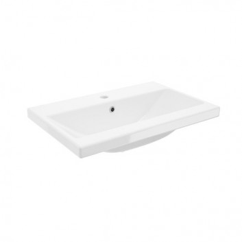 Skrinka podumývadlová Defra Faro D60 z dwiema szufladami, šírka 60 cm - lakier biely lesklá 