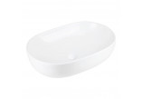 Umývadlo na postavenie na dosku Corsan Olvena Oválna 60x40x15 cm s uzáverom klik-klak bielym
