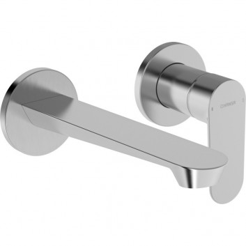 Umyvadlová batéria HansaGenesis, prvok na stěnu, výtokové rameno 20,3 cm - čierna matnéný