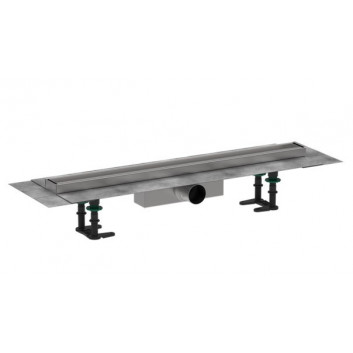 Vrchná sada odpływu Hansgrohe RainDrain Flex, 80 cm, montáž przy ścianie - čierna matnéný