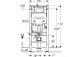 Montážní prvek Geberit Sigma UP320 prvok montážny do WC, z odciągiem bočným, H112