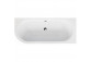 Vaňa voľne stojaca Besco Avita A-line z z prepadom szczelinowym, so sifónom a zátkou klik-klak 160x75cm, ľavé, akrylová, biela