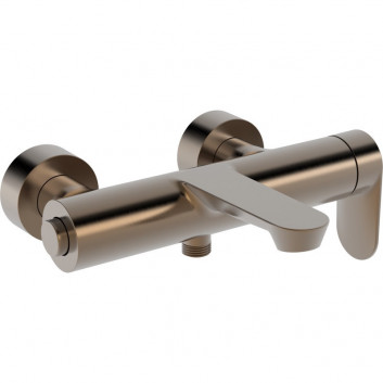 Batéria vaňová - sprchová HansaGenesis, páková, nástenná montáž - brúsená oceľ