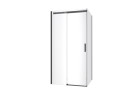 Štvorcový sprchovací kút Excellent Rols 100x90 cm s dverami posuvnými 100 cm, povlak Clean Control - profil čierna matnéný
