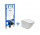 Súprava podomietkový Roca DUPLO ONE + misa WC závesné ONA RIMLESS COMPACTO s pozvoľným sklápaním sedadlo SLIM, biela