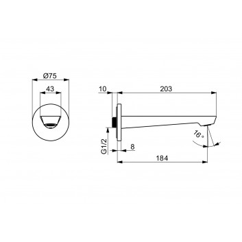 Bidetová batéria HansaGenesis, na postavení, páková - chróm