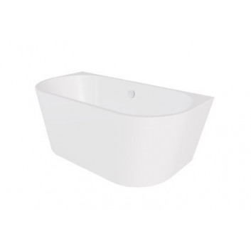 Vaňa prístenná Besco Vica New, 170x80 cm, akrylová, biela + sifón zlatý z napełnieniem przez prepad