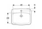 Zápustné umývadlo 55x45cm, Geberit VariForm - Biely / KeraTect 