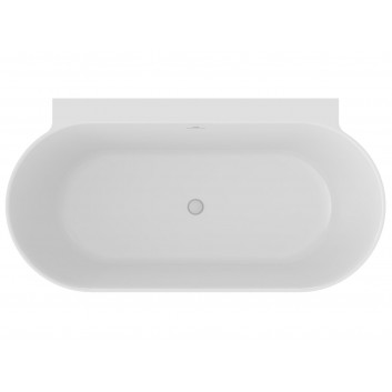 Vaňa voľne stojaca do stieny Ravak Freedom Wall II Tec, akrylová,170x87 cm - biela, osłona odpływu biela