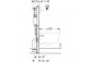 Modul podmietkowý Geberit Duofix Basic do WC wiszącego, UP100 z wspornikami