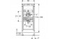 Montážní prvek Geberit Duofix pre pisoár uniwersalny, dla armatury ukrytej, H112-130