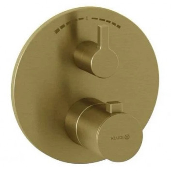 Podomietková Batéria vaňová - sprchová s termostatom, KLUDI NOVA FONTE Puristic - čierna matnéný 