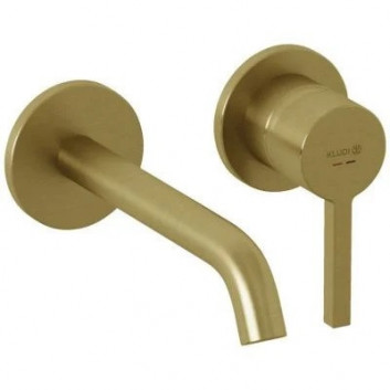 Batéria vaňová-sprchová Kludi Nova Fonte Puristic, podomietková termostatická - zlatý szczotkowany