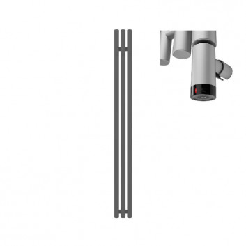 Radiátor elektrický Terma Rolo Hanger 120x26 cm z grzałką MOA - farba RAL i farbay specjalne