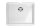 Drez keramický Franke KubusX KXK 110-51, jednokomorowy 54,5 x 45,4 cm - biely lesklá