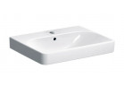 Geberit Smyle Square Umývadlo, 60cm, z prepadom, s otvorom pre batériu, S povrchom KeraTect - biela