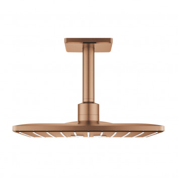 Horná sprcha Grohe Rainshower Smartactive 310 Cube, rameno stropný 142mm, 2 prúdy, brushed cool sunrise