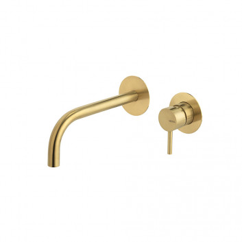 Umyvadlová batéria Vema Tiber Steel, podomietková, 2-otvorová, výtokové rameno 208mm, bez zátky, nerez inox