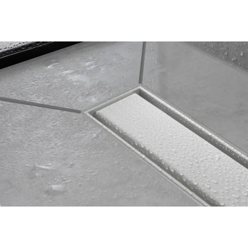 Žľab Hansgrohe RainDrain Match, 70 cm, s roštom o regulowanej wysokości - chróm