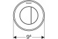 Tlačidlo uruchamiający do WC Geberit HyTouch pneumatyczny, Typ 01, ręczny, podomietkový, Sigma 8cm, jednoduchý - biely