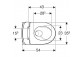 Závesné wc Geberit Selnova Premium Rimfree 53x36cm s sedadlom klozetovým zwykłą - biela