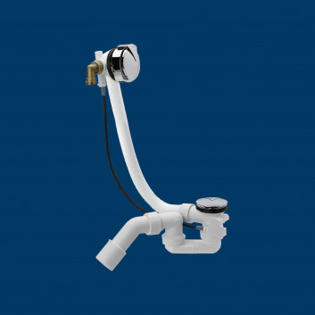 Sifón Viega Multiplex Trio dla wanien Riho, napuszczanie przez prepad, 70cm, chróm